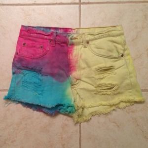 SOLD Urban Outfitters high waisted tie dye shorts