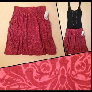 Burgundy Skirt