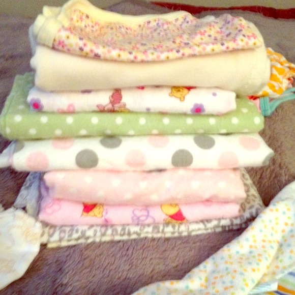 Soldd 8 baby girl receiving blankets!