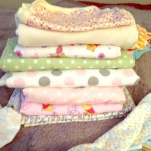 Soldd 8 baby girl receiving blankets!