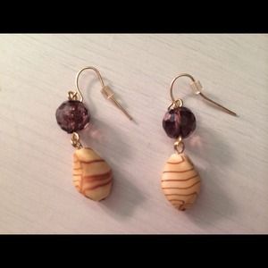 Tribal brown earrings