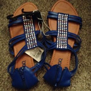 Blue sandals with some bling!
