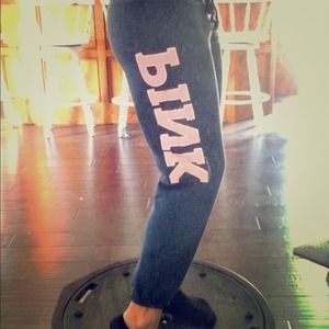 VS PINK sweats and baseball tee