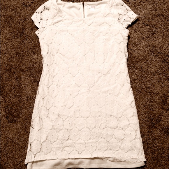 White Lace Shift Dress