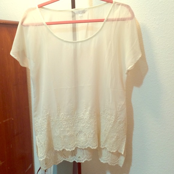 Charming Charlie lacy blouse size S