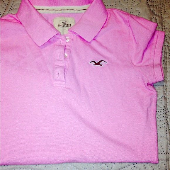 Pink hollister polo on SALE!