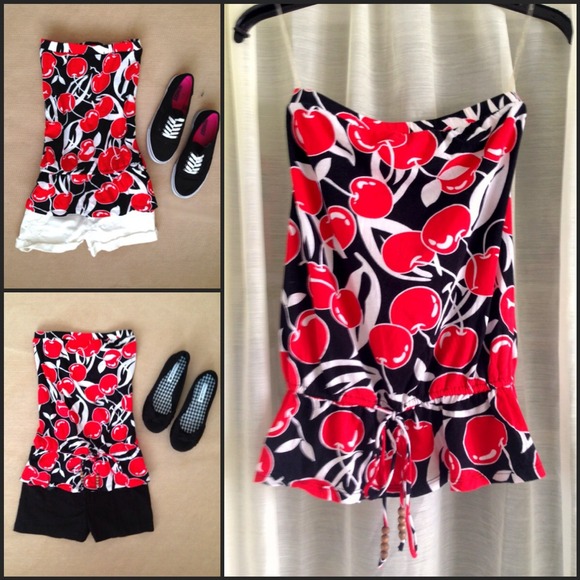 Cherry Strapless Top - Picture 1 of 1