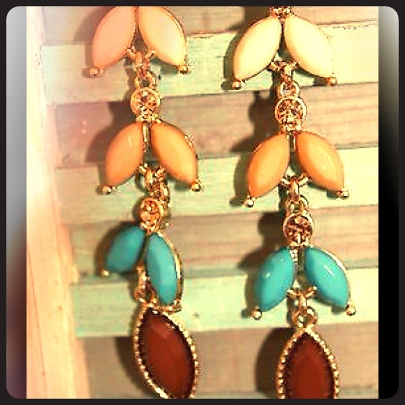 Petal Like,Earth Tones,Dangle Earrings