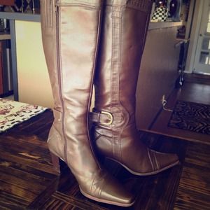 Brown riding boots