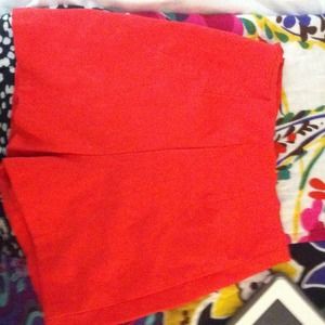 Orange high waisted shorts