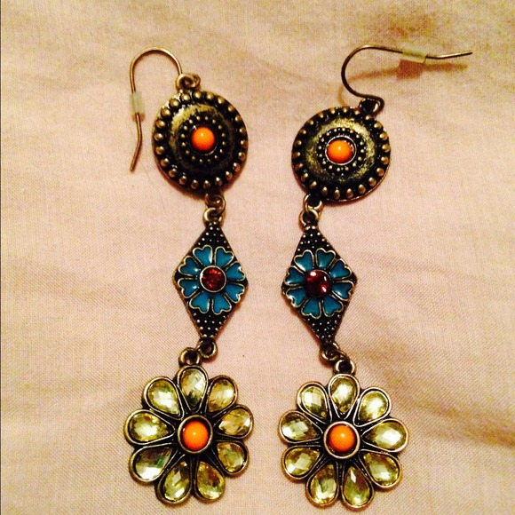 Rustic dangle earrings.