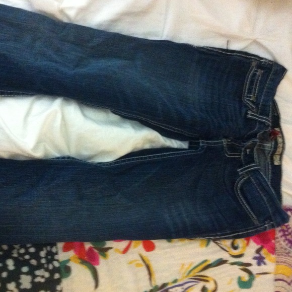 Dark wash boot cut jeans