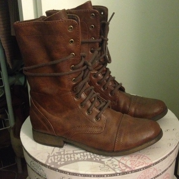 Brown combat boots!