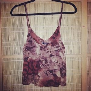 Brown Rose print BM Tank