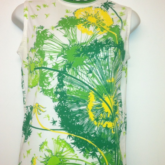 Vintage Hippie Mod Flower Print Top - Picture 1 of 1