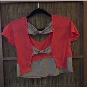 Bow back crop top
