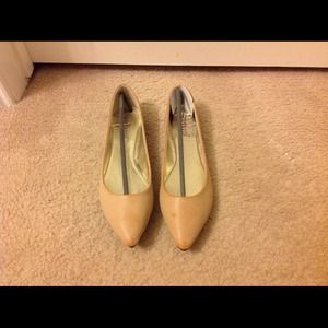 Nude Gibany pointed toe flats!!