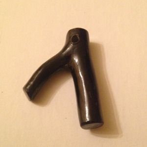 Real black coral lucky pendent