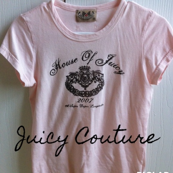 Juicy Couture Tops - SOLD Juicy Couture Baby Pink Tee