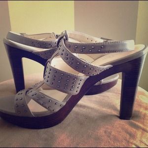 Calvin Klein Studded Leather Heels