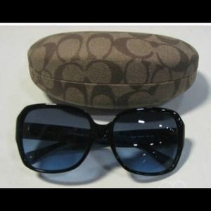 Black and blue Coach sunglasses