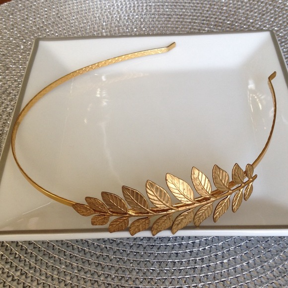 Golden leaf headband