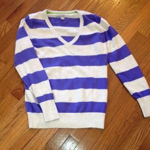 Purple/Oatmeal Boyfriend Sweater