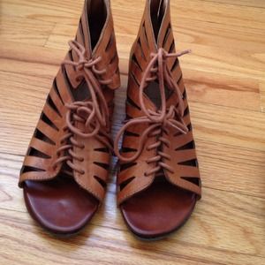 Brown leather sandals