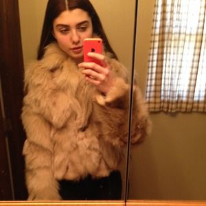 Showing off my new bcbg fur coat I bought on here!