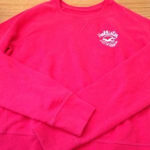 Red coral crew neck sweatshirt