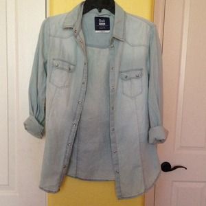 Light Wash Demin Button Down