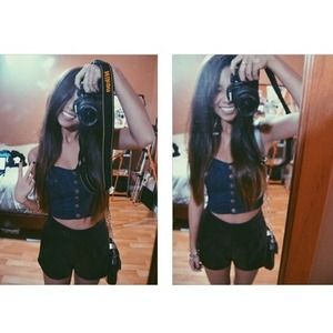 Faux leather high waisted shorts