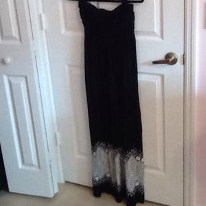 SOMA LONG KNIT STRAPLESS DRESS