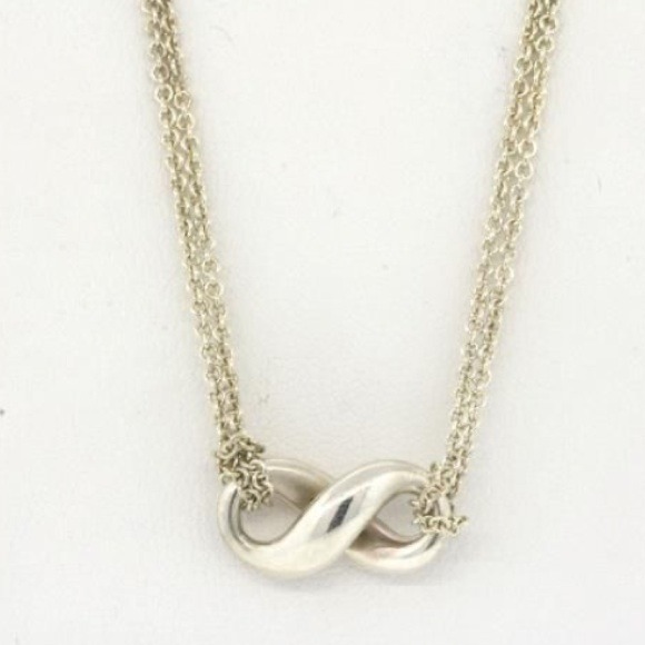Auth RETIRED Tiffany Figure 8 Infinity necklace - Picture 3 of 4