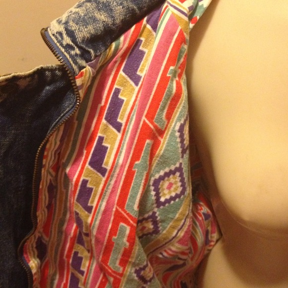 Vintage stonewashed 1980's warm jacket - Picture 3 of 4