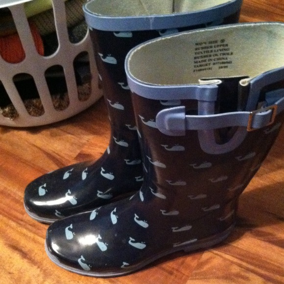 Whale rain boots