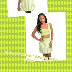 Crop top and skater skirt