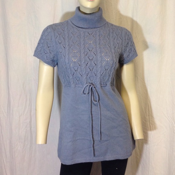 Michael Kors sweater tunic turtleneck periwinkle