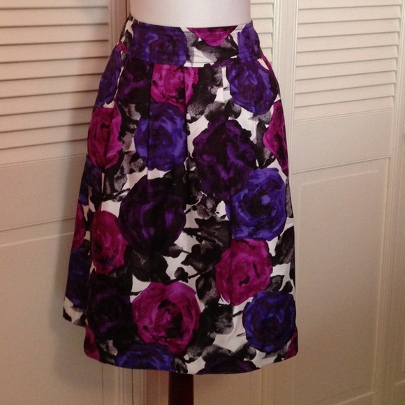 Floral Silk Skirt