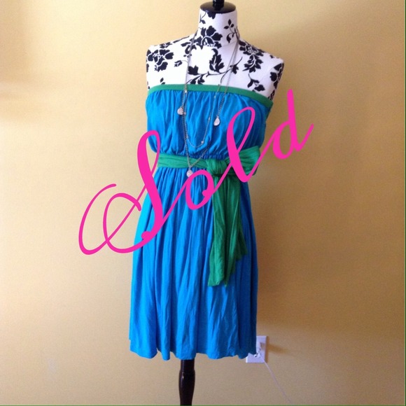 Sold....Calvin Klein stunning strapless dress.