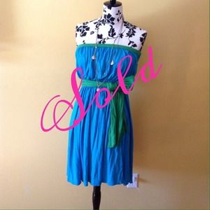 Sold....Calvin Klein stunning strapless dress.