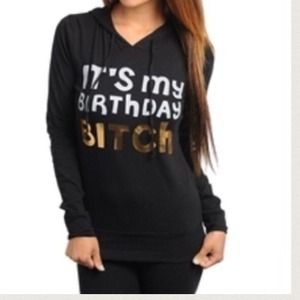 Black Hooded Sweater