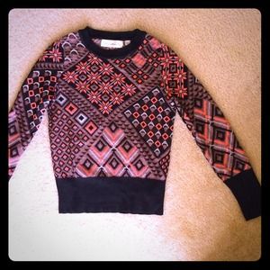 Anthropologie Printed Sweater