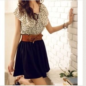 BNWT Polka Dot with Belt Casual Dress