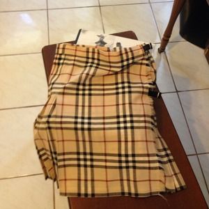Burberry London plaid skirt.