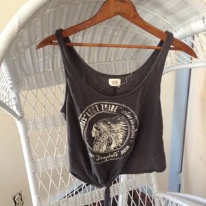 Cute Native American tie front shirt