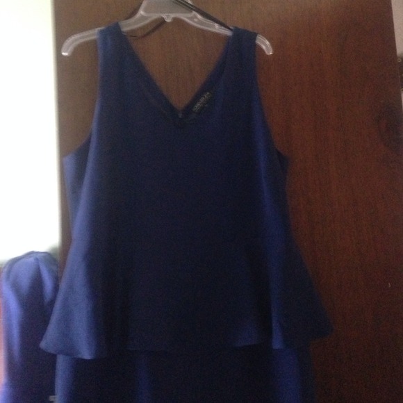 Navy Blue Forever 21+ Peplum Dress