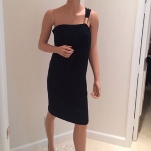 Black off the shoulder Michael Kors Cocktail Dress