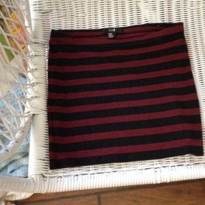 Red striped skirt