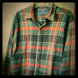Mens Ralph Lauren Polo sport flannel shirt size L